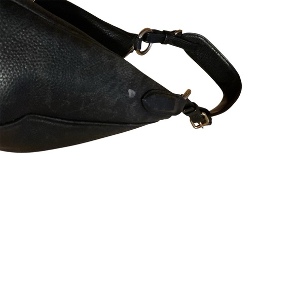 バッグ COACH Signature Crescent Hobo Bag Black Coach Black Leather Hobo Bag with Crescent Silhouette‎